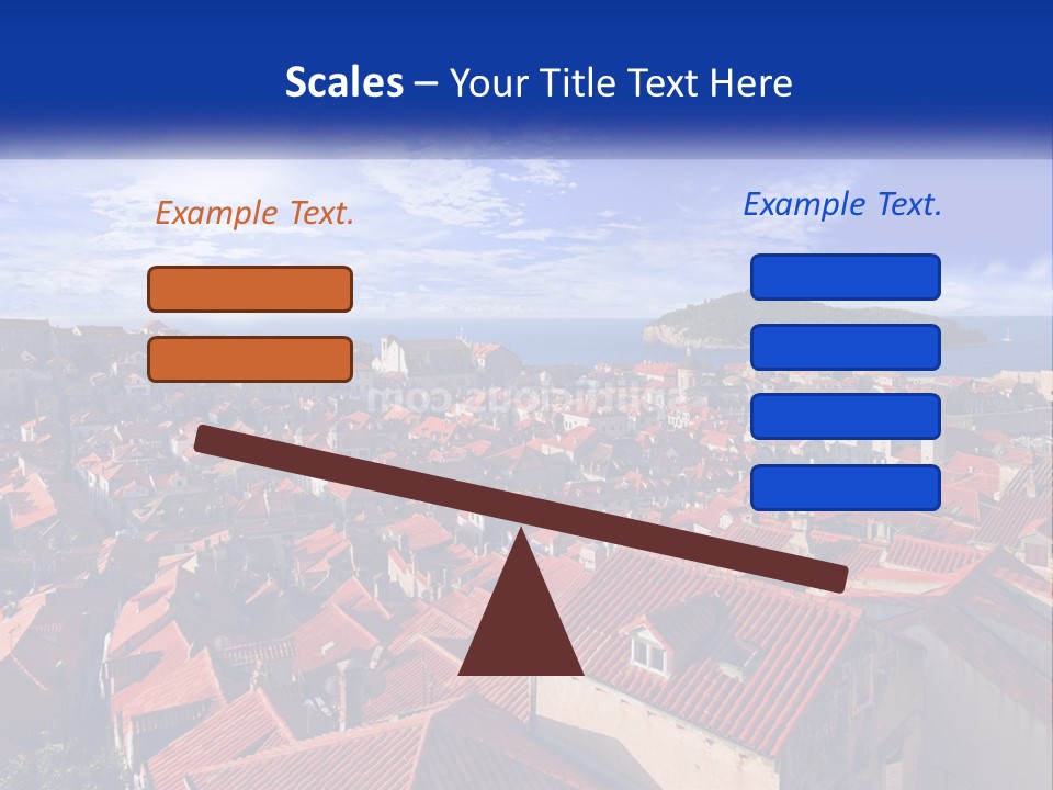 Sunset Urban Village PowerPoint Template