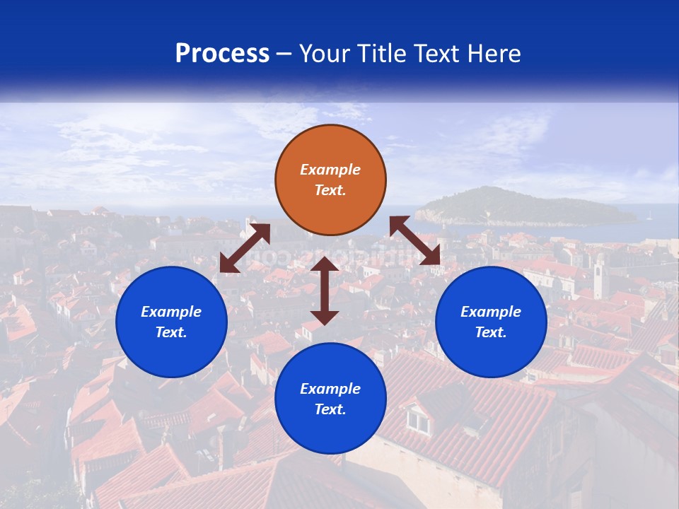 Sunset Urban Village PowerPoint Template