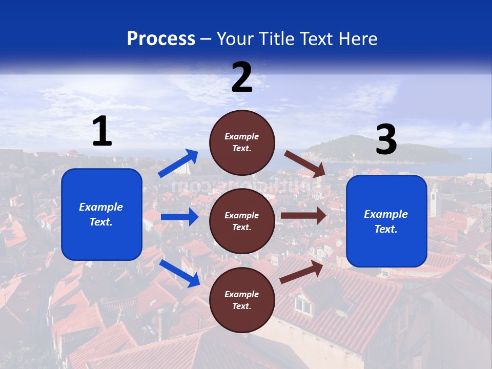 Sunset Urban Village PowerPoint Template