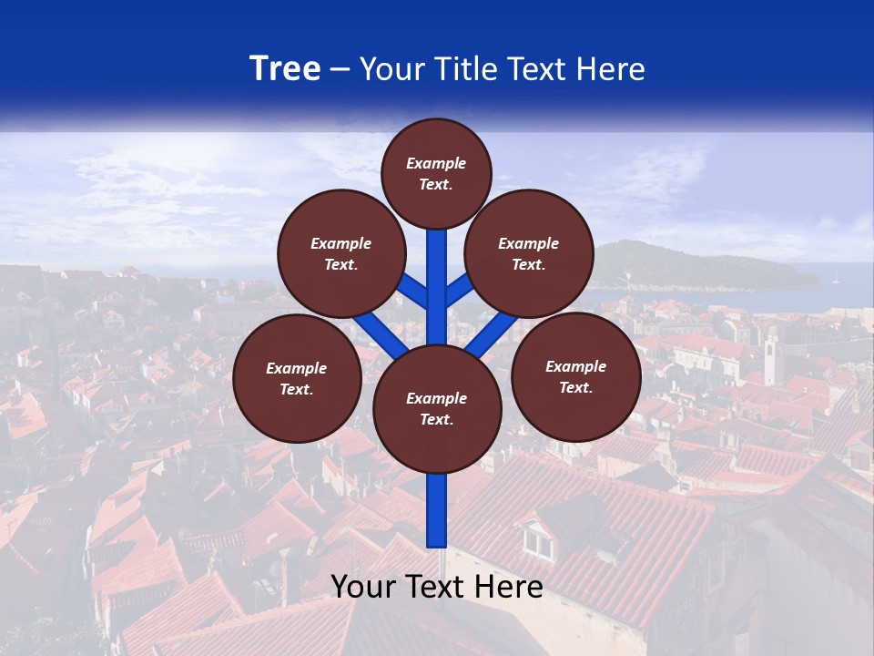 Sunset Urban Village PowerPoint Template