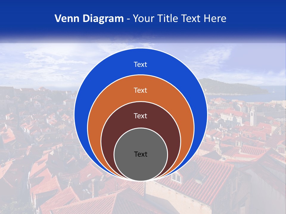 Sunset Urban Village PowerPoint Template