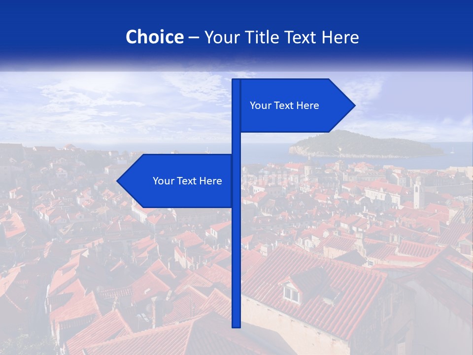 Sunset Urban Village PowerPoint Template