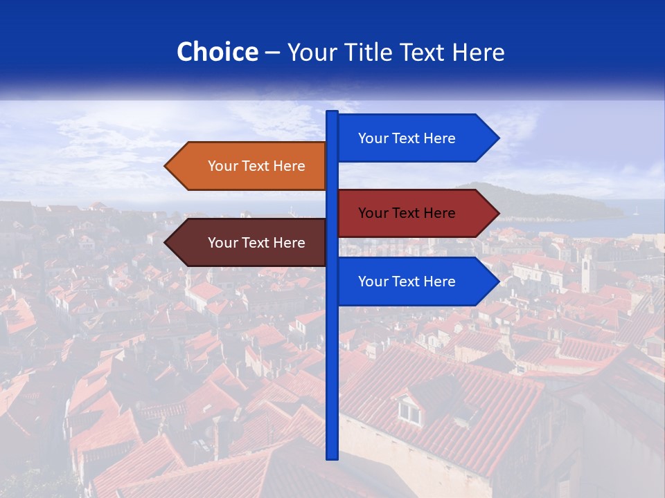 Sunset Urban Village PowerPoint Template