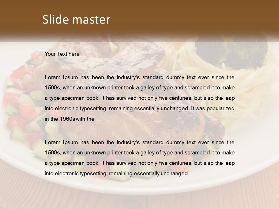 Stirfry Broccoli Portion PowerPoint Template