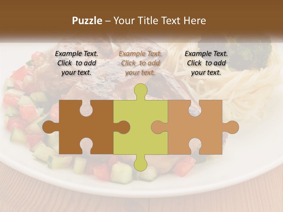 Stirfry Broccoli Portion PowerPoint Template