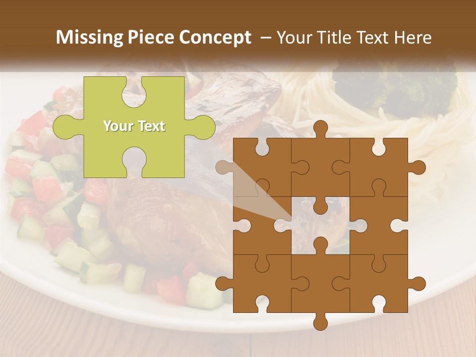 Stirfry Broccoli Portion PowerPoint Template