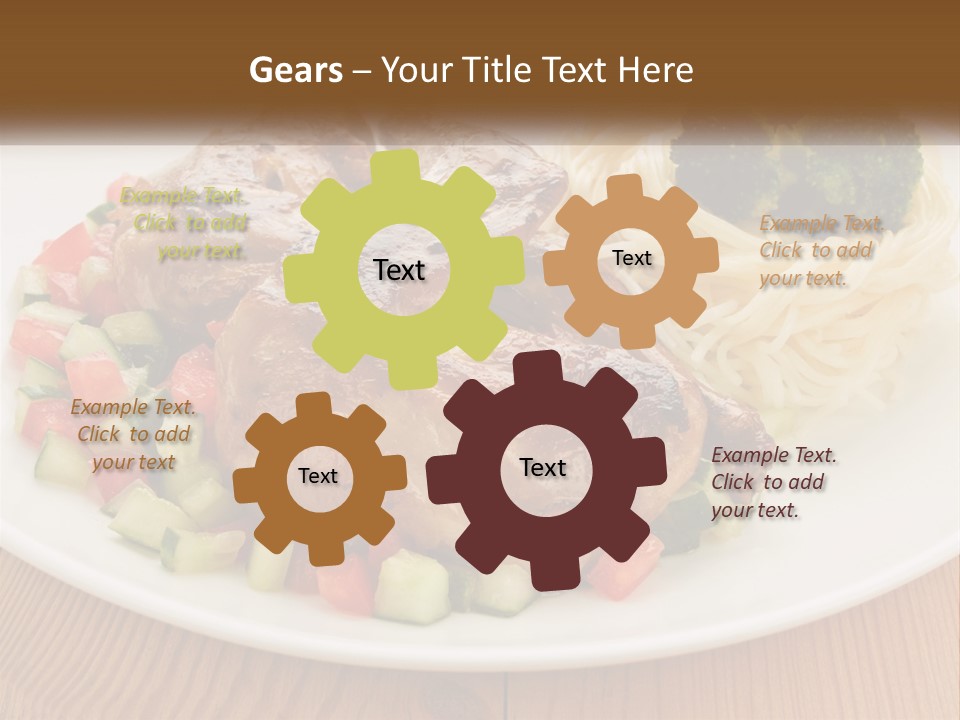 Stirfry Broccoli Portion PowerPoint Template