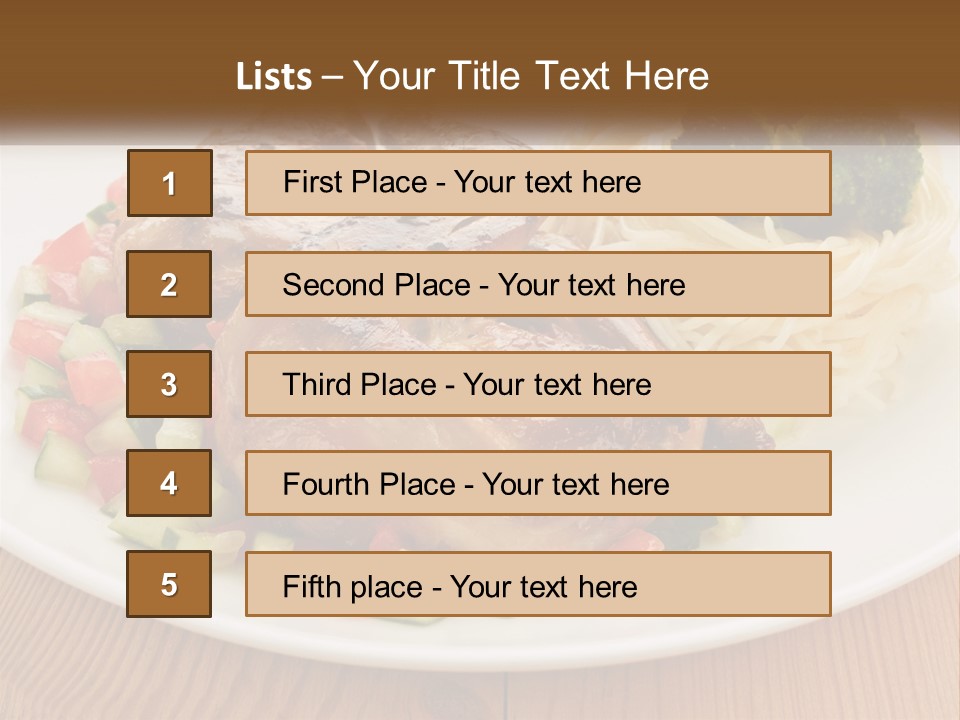 Stirfry Broccoli Portion PowerPoint Template