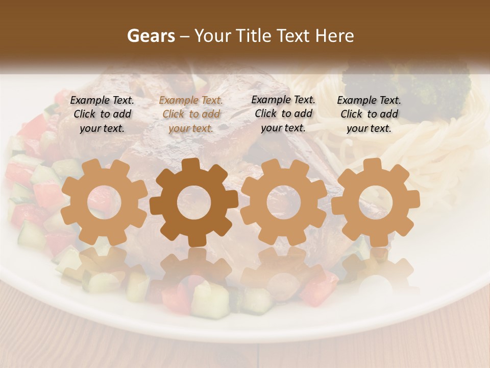 Stirfry Broccoli Portion PowerPoint Template