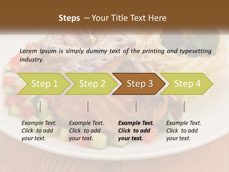 Stirfry Broccoli Portion PowerPoint Template