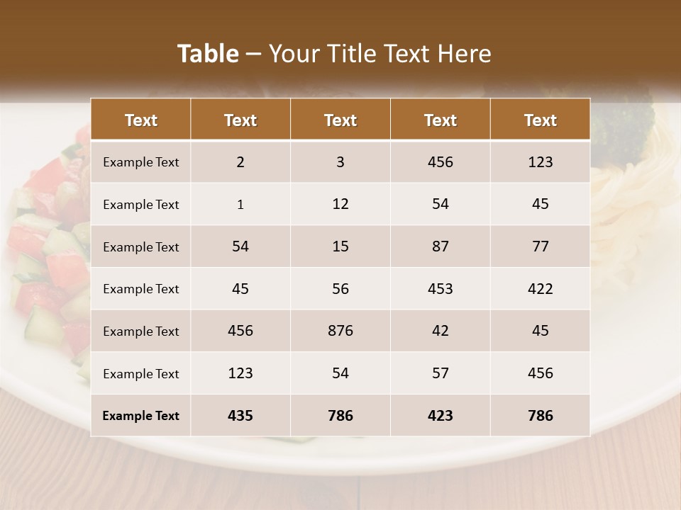 Stirfry Broccoli Portion PowerPoint Template
