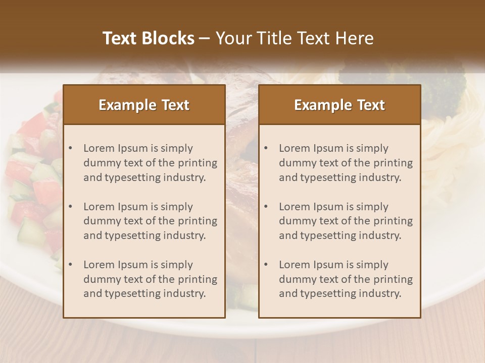 Stirfry Broccoli Portion PowerPoint Template