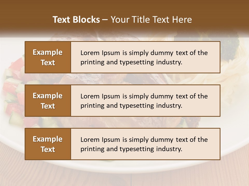 Stirfry Broccoli Portion PowerPoint Template