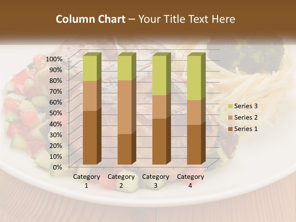 Stirfry Broccoli Portion PowerPoint Template