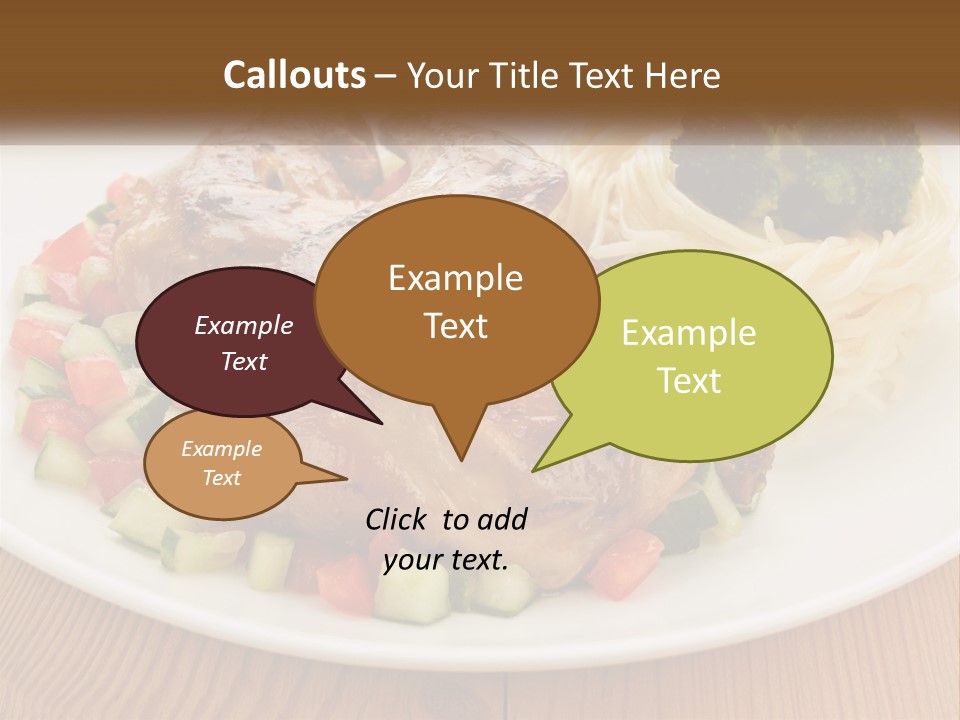 Stirfry Broccoli Portion PowerPoint Template