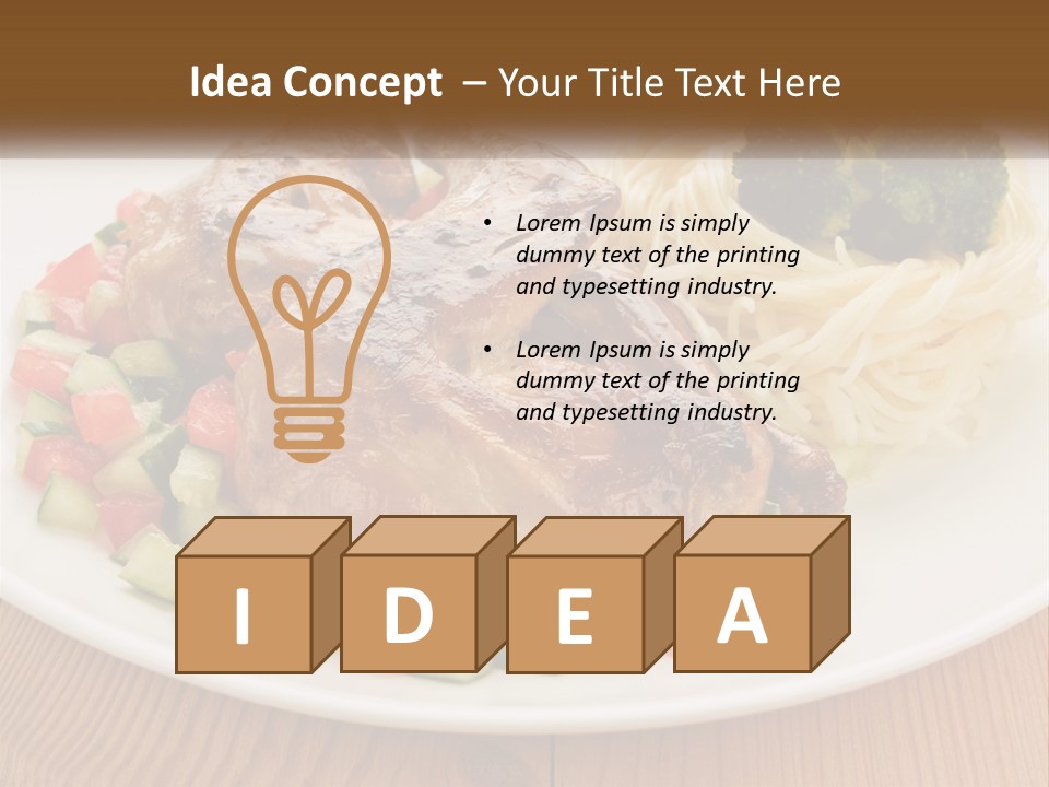 Stirfry Broccoli Portion PowerPoint Template