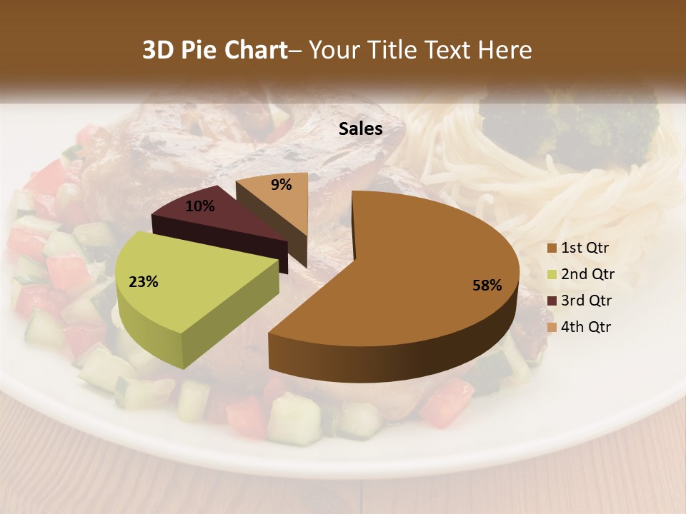 Stirfry Broccoli Portion PowerPoint Template