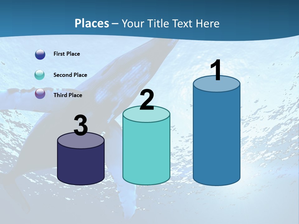 Blue Swimming Sea PowerPoint Template