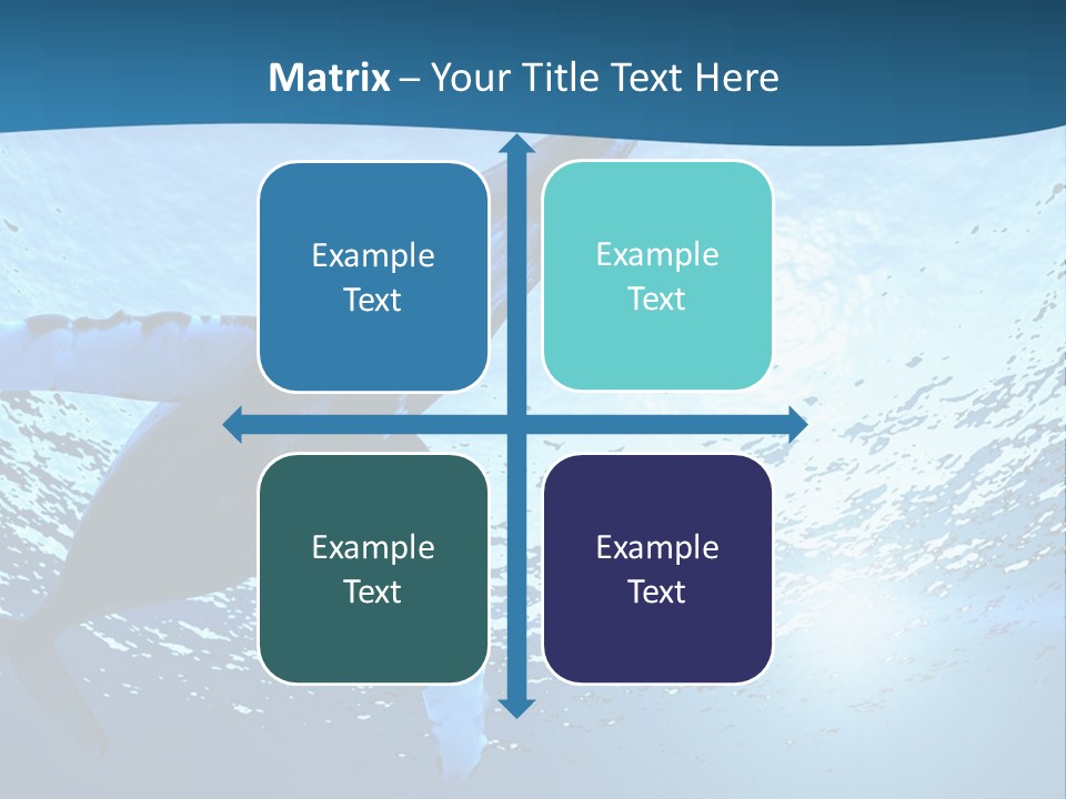 Blue Swimming Sea PowerPoint Template