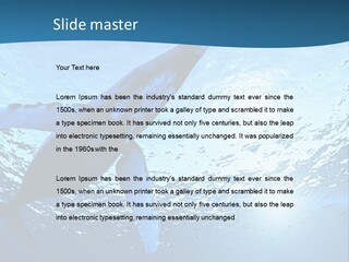 Blue Swimming Sea PowerPoint Template