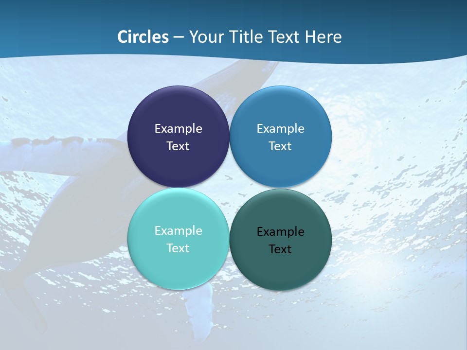 Blue Swimming Sea PowerPoint Template