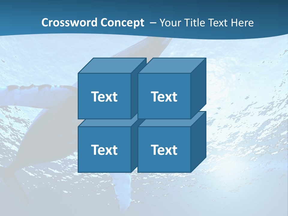 Blue Swimming Sea PowerPoint Template