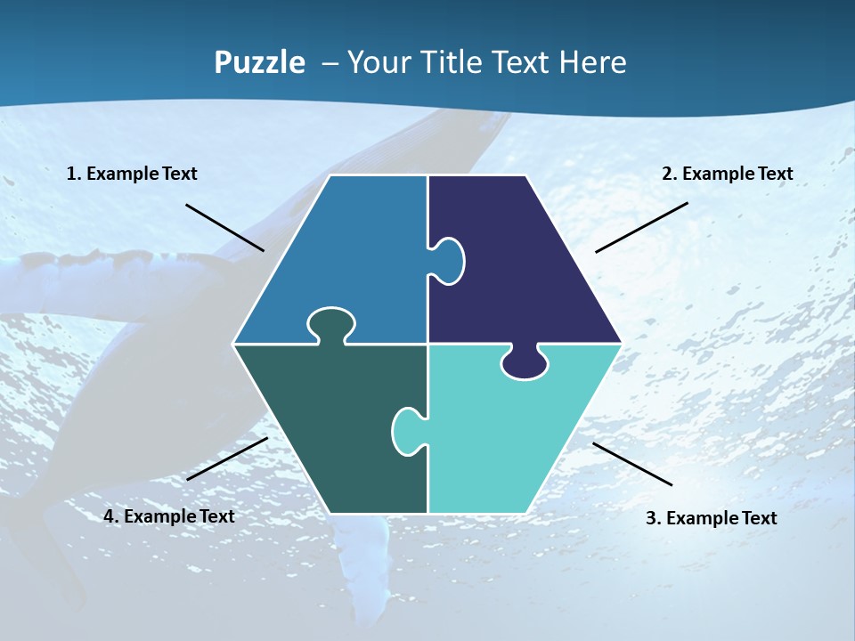 Blue Swimming Sea PowerPoint Template