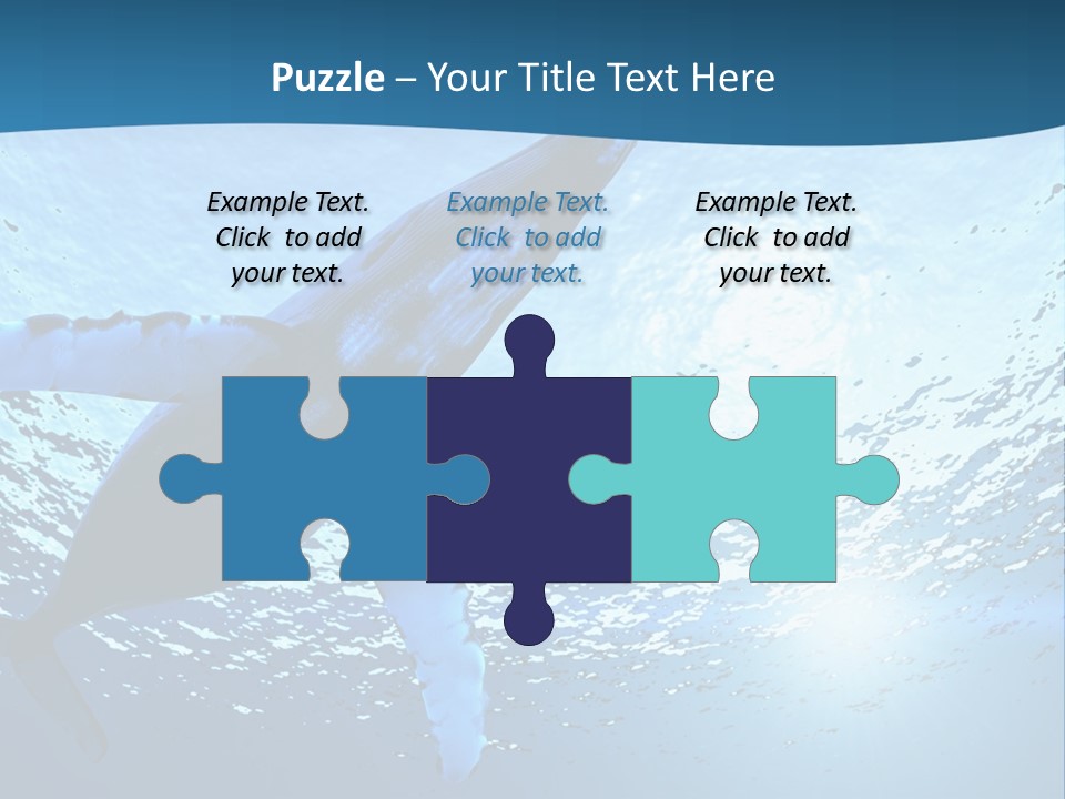 Blue Swimming Sea PowerPoint Template