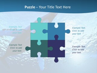 Blue Swimming Sea PowerPoint Template