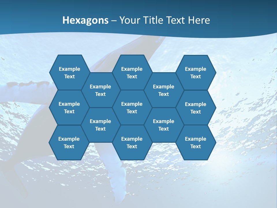 Blue Swimming Sea PowerPoint Template