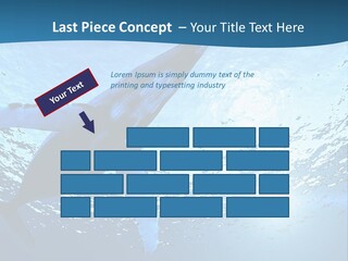 Blue Swimming Sea PowerPoint Template