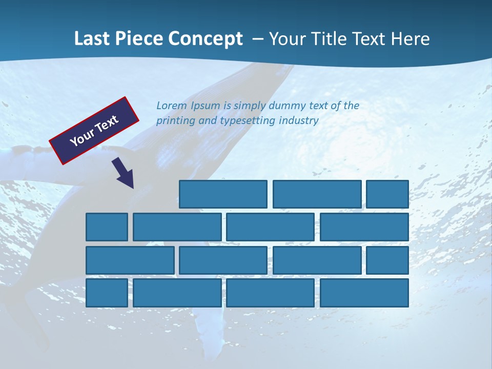 Blue Swimming Sea PowerPoint Template