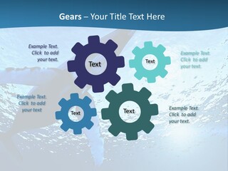 Blue Swimming Sea PowerPoint Template