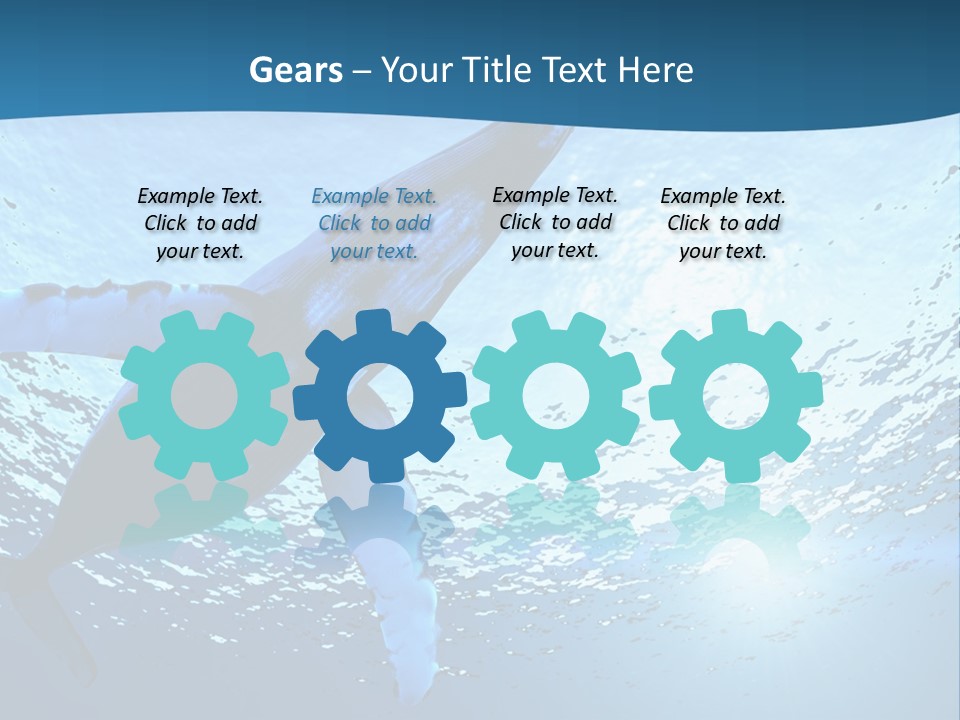 Blue Swimming Sea PowerPoint Template
