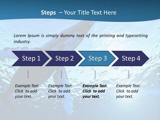 Blue Swimming Sea PowerPoint Template