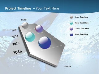 Blue Swimming Sea PowerPoint Template