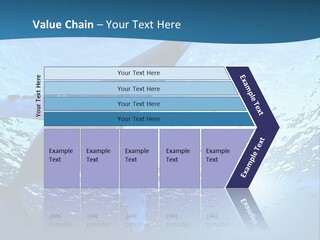 Blue Swimming Sea PowerPoint Template