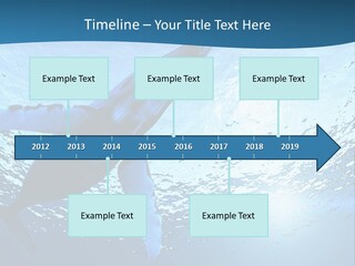 Blue Swimming Sea PowerPoint Template