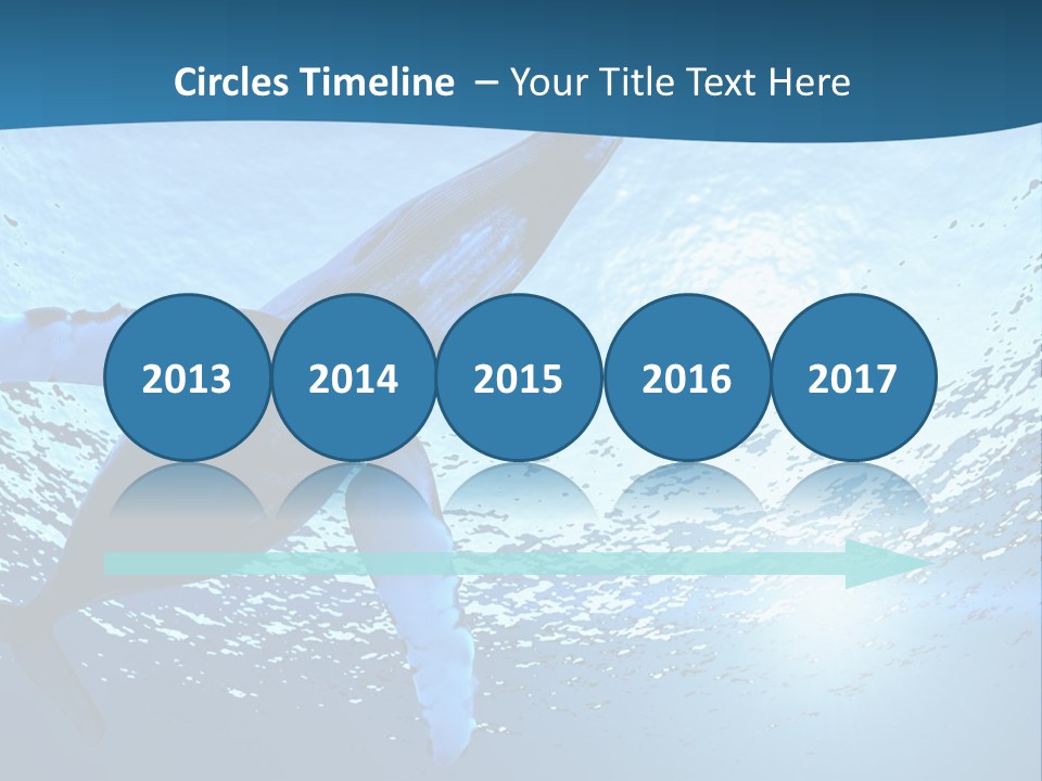 Blue Swimming Sea PowerPoint Template