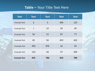 Blue Swimming Sea PowerPoint Template