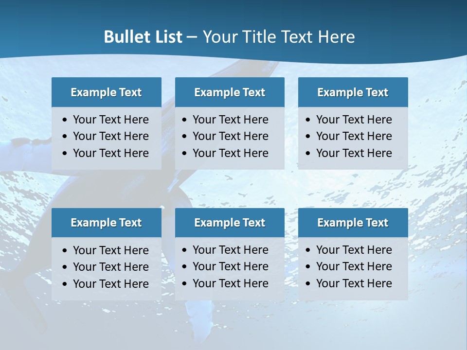 Blue Swimming Sea PowerPoint Template