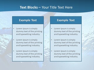 Blue Swimming Sea PowerPoint Template