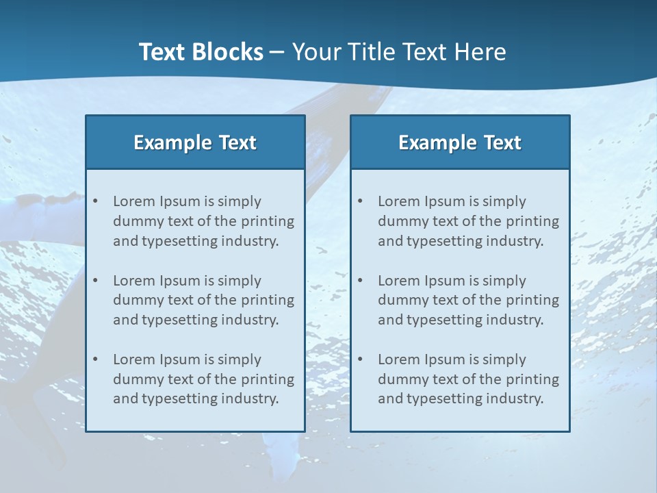 Blue Swimming Sea PowerPoint Template