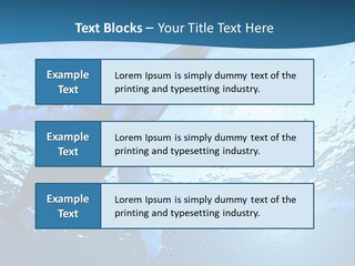 Blue Swimming Sea PowerPoint Template