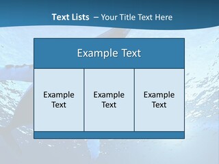 Blue Swimming Sea PowerPoint Template