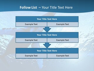 Blue Swimming Sea PowerPoint Template