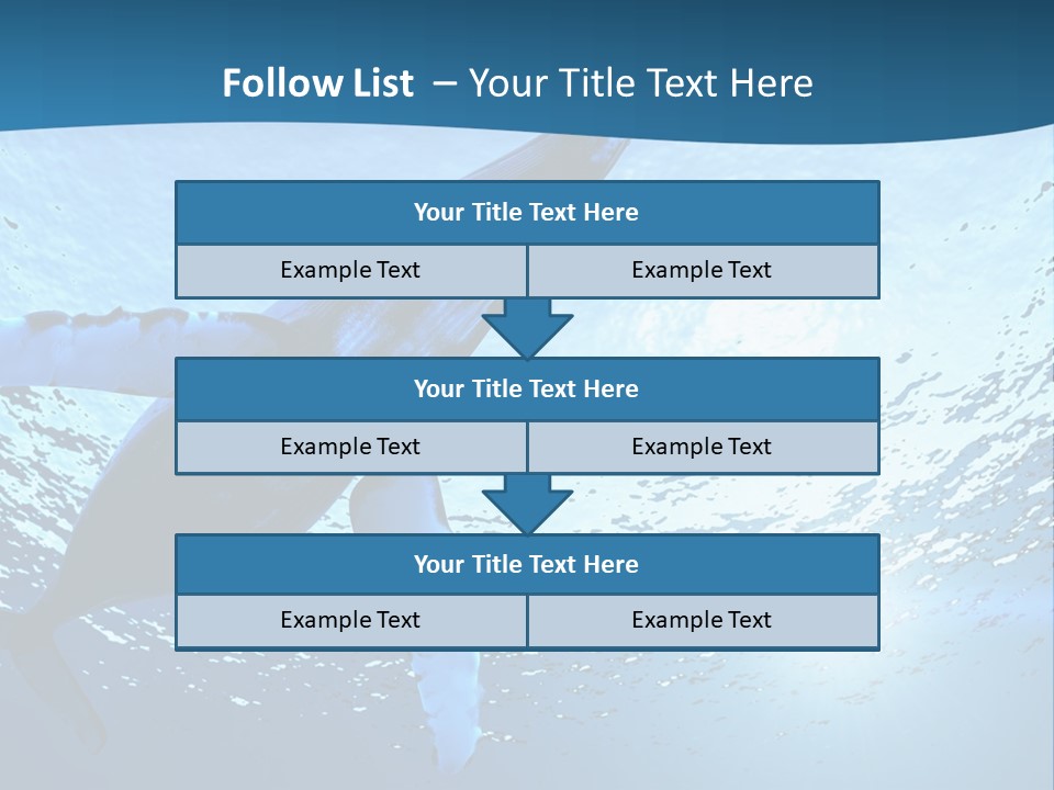 Blue Swimming Sea PowerPoint Template