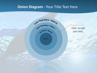 Blue Swimming Sea PowerPoint Template