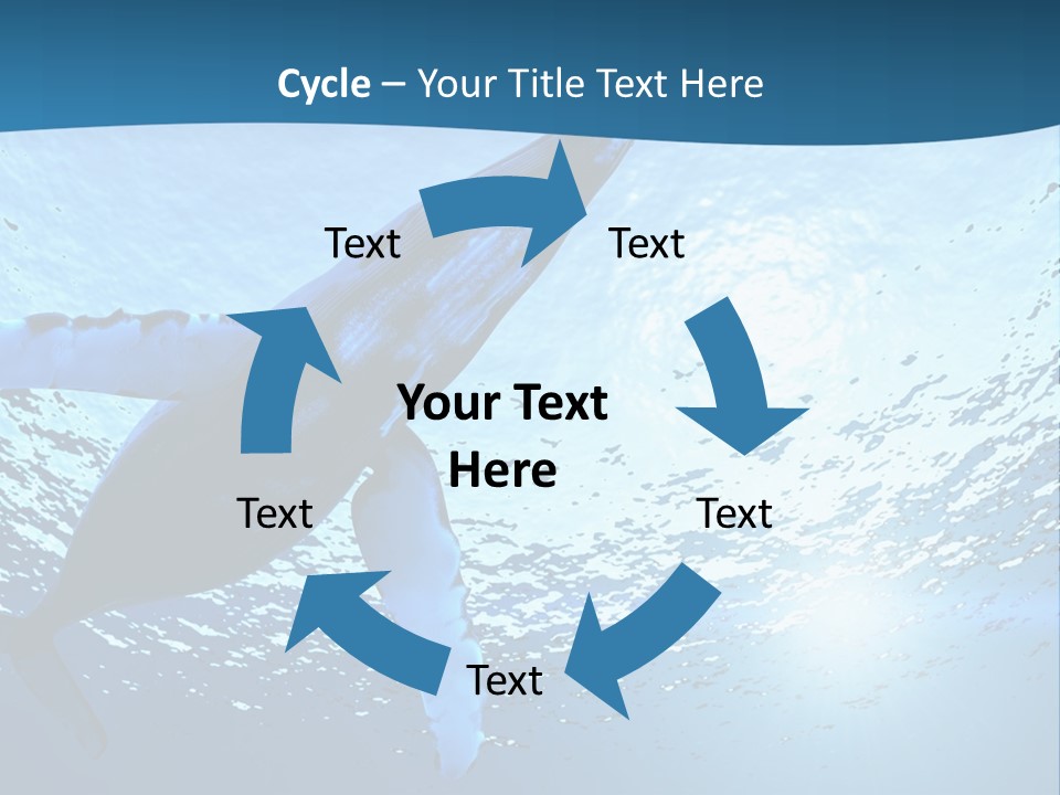 Blue Swimming Sea PowerPoint Template