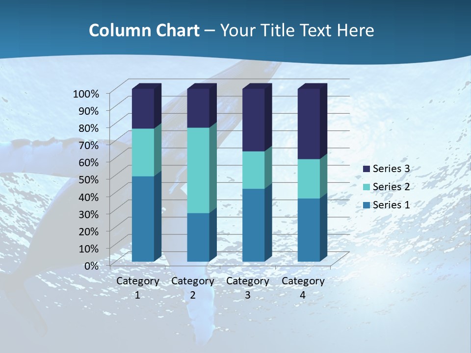 Blue Swimming Sea PowerPoint Template